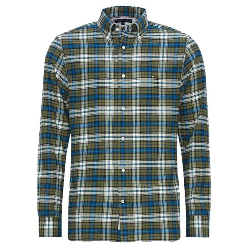 Camicia a maniche lunghe MW0MW32890 BRUSHED TARTAN-0N1 PUTTING GREEN/MULTI - Tommy hilfiger - Modalova