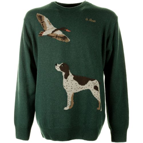 Maglione Maglia girocollo verde animali - Mc2 Saint Barth - Modalova