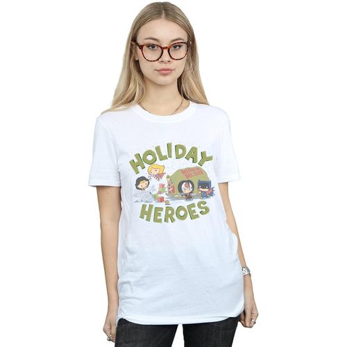 T-shirts a maniche lunghe Justice League Christmas Delivery - Dc Comics - Modalova