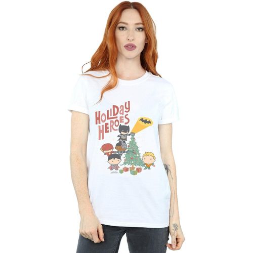 T-shirts a maniche lunghe Justice League Holiday Heroes - Dc Comics - Modalova