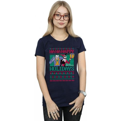 T-shirts a maniche lunghe Ha Ha Happy Holidays - Dc Comics - Modalova