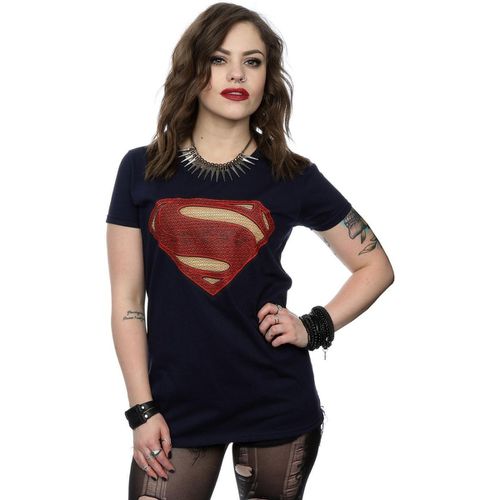 T-shirts a maniche lunghe Superman Man Of Steel Logo - Dc Comics - Modalova