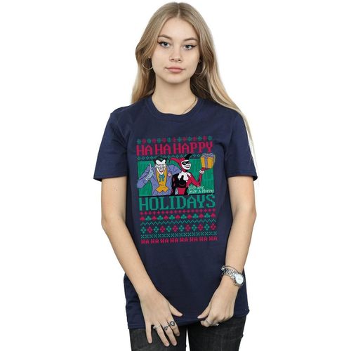 T-shirts a maniche lunghe Ha Ha Happy Holidays - Dc Comics - Modalova