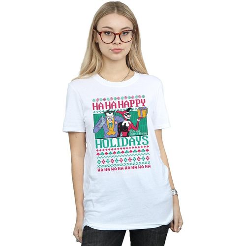 T-shirts a maniche lunghe Ha Ha Happy Holidays - Dc Comics - Modalova