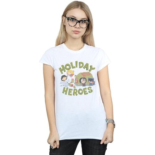 T-shirts a maniche lunghe Justice League Christmas Delivery - Dc Comics - Modalova