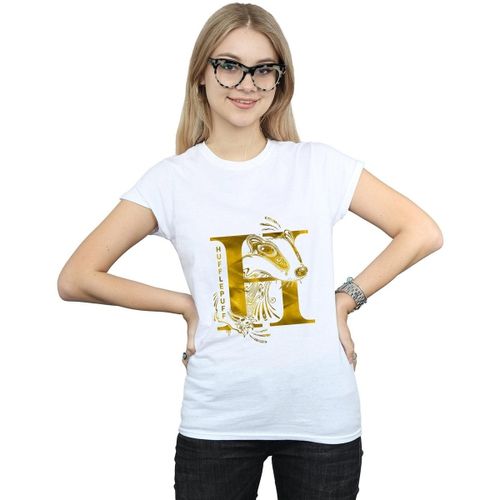 T-shirts a maniche lunghe Hufflepuff - Harry Potter - Modalova