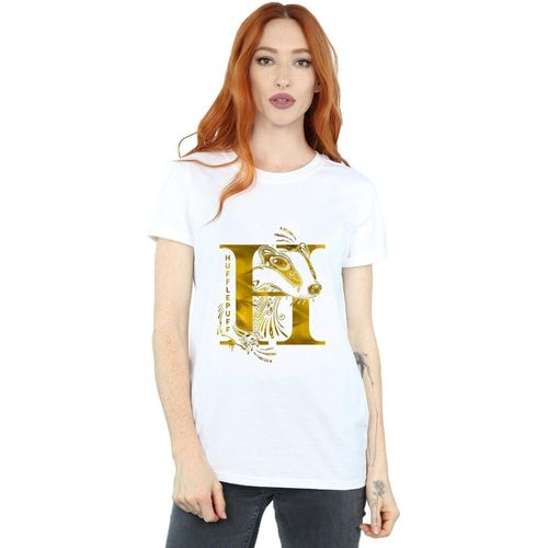 T-shirts a maniche lunghe Hufflepuff - Harry Potter - Modalova