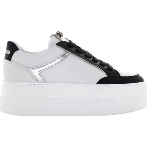 Sneakers basse donna sneakers con platform NI 652/STR BIANCO NERO - Meline - Modalova