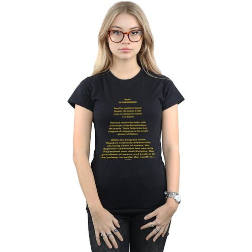 T-shirts a maniche lunghe The Phantom Menace Opening Crawl - Disney - Modalova