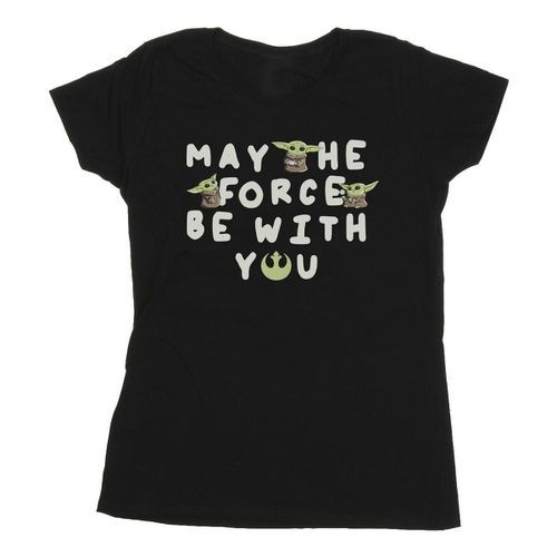 T-shirts a maniche lunghe The Mandalorian May The Force Be With You - Disney - Modalova