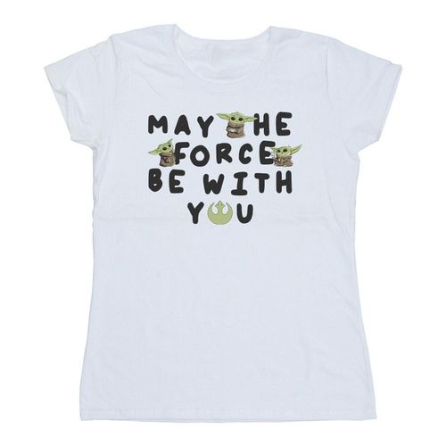 T-shirts a maniche lunghe The Mandalorian May The Force Be With You - Disney - Modalova