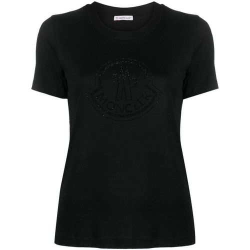 T-shirt T-shirt con logo cristalli - Moncler - Modalova