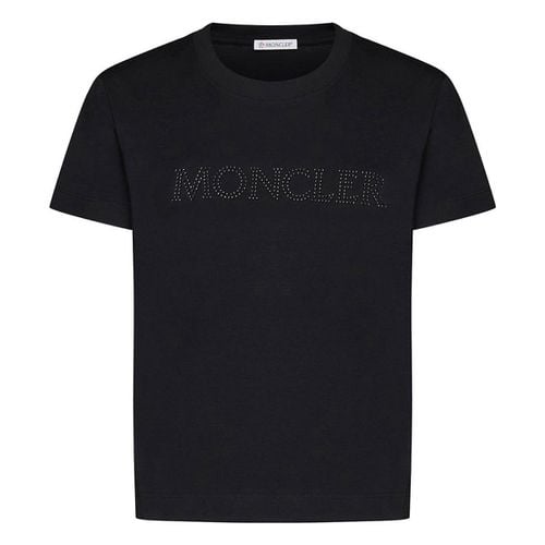 T-shirt T-shirt con logo cristalli - Moncler - Modalova