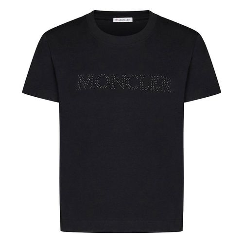 T-shirt T-shirt con logo cristalli - Moncler - Modalova