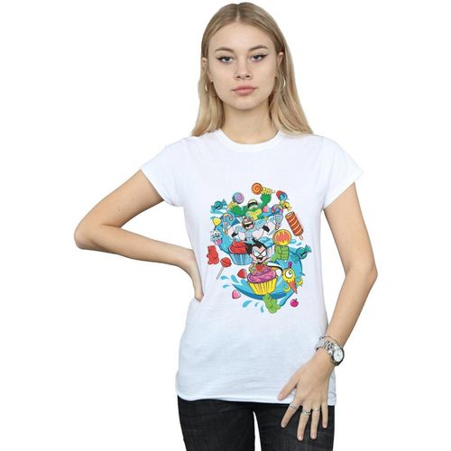 T-shirts a maniche lunghe Teen Titans Go Candy Mania - Dc Comics - Modalova