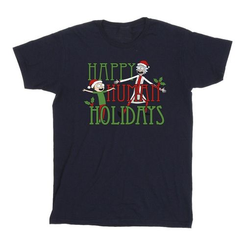 T-shirts a maniche lunghe Happy Human Holidays - Rick And Morty - Modalova