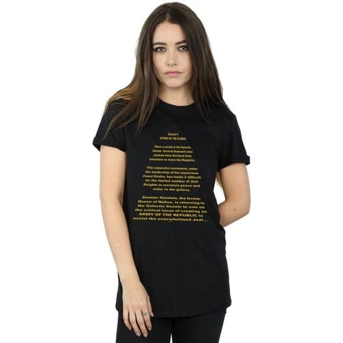 T-shirts a maniche lunghe Attack Of The Clones Opening Crawl - Disney - Modalova