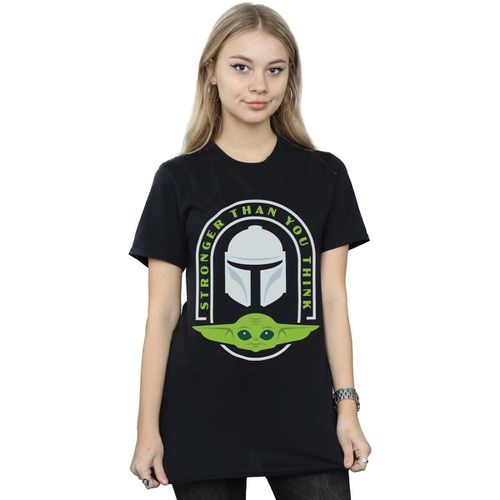 T-shirts a maniche lunghe The Mandalorian Stronger Than You Think - Disney - Modalova