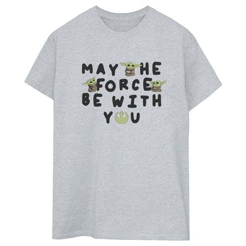 T-shirts a maniche lunghe The Mandalorian May The Force Be With You - Disney - Modalova