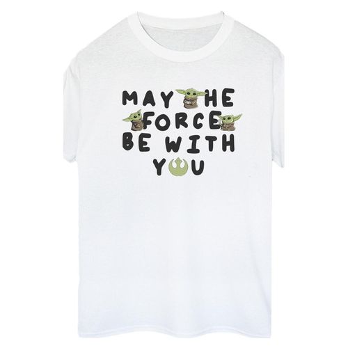 T-shirts a maniche lunghe The Mandalorian May The Force Be With You - Disney - Modalova