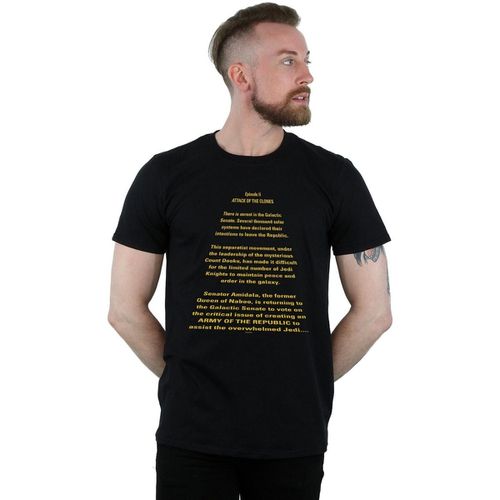 T-shirts a maniche lunghe Attack Of The Clones Opening Crawl - Disney - Modalova