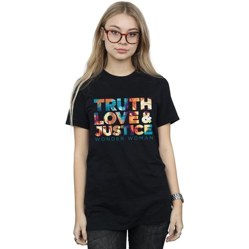 T-shirts a maniche lunghe 84 Truth Love Justice - Dc Comics - Modalova