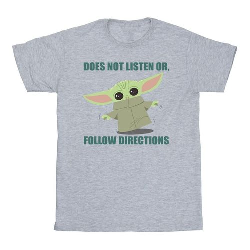 T-shirts a maniche lunghe The Mandalorian Does Not Listen - Disney - Modalova