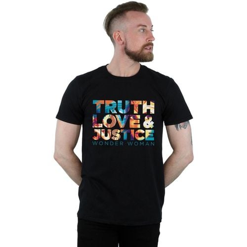 T-shirts a maniche lunghe 84 Truth Love Justice - Dc Comics - Modalova