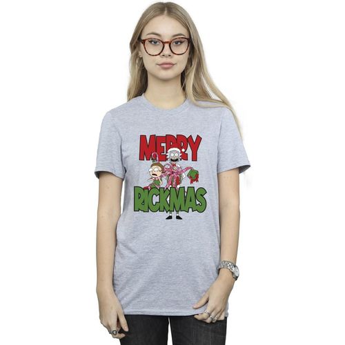 T-shirts a maniche lunghe Merry Rickmas - Rick And Morty - Modalova