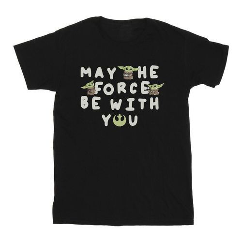 T-shirts a maniche lunghe The Mandalorian May The Force Be With You - Disney - Modalova