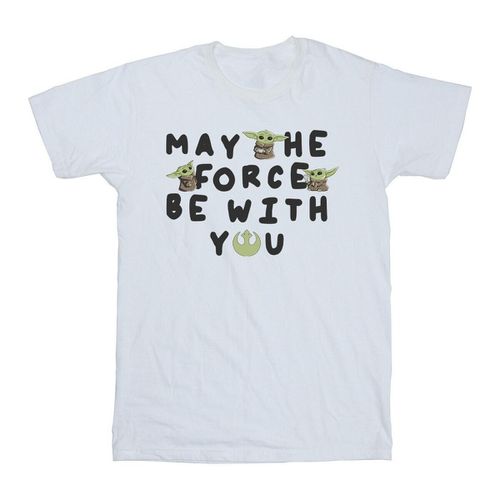 T-shirts a maniche lunghe The Mandalorian May The Force Be With You - Disney - Modalova