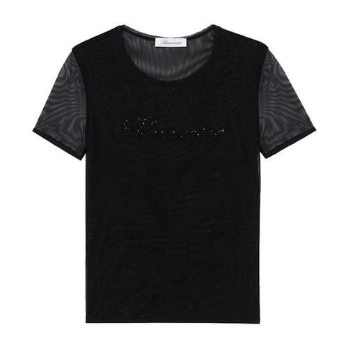 T-shirt T-shirt con Ricamo in Strass - Blumarine - Modalova