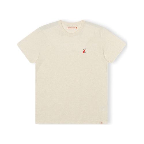 T-shirt & Polo T-Shirt Regular 1343 SUR - Off-White/Melange - Revolution - Modalova
