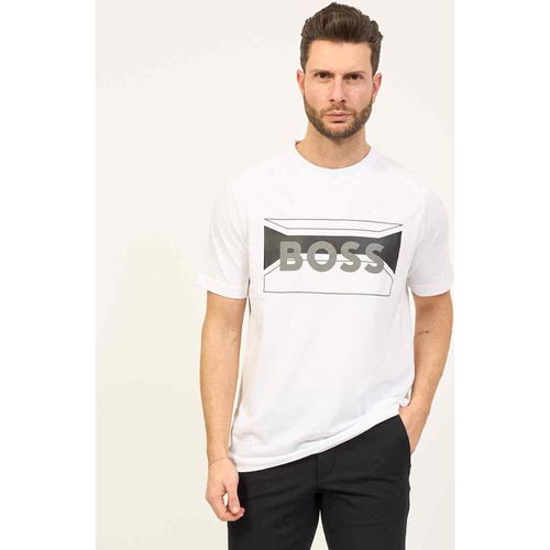 T-shirt & Polo T-shirt regular fit in misto cotone con logo - Boss - Modalova