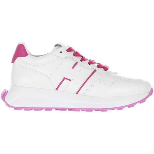 Sneakers Sneaker h641 in pelle bianco fucsia - Hogan - Modalova