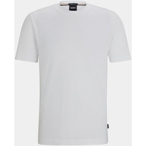 T-shirt & Polo T-shirt girocollo in cotone con logo stampato in gomma - Boss - Modalova