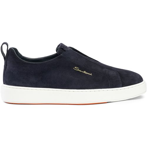 Sneakers Sneaker slip-on in suede e fondo gomma - Santoni - Modalova