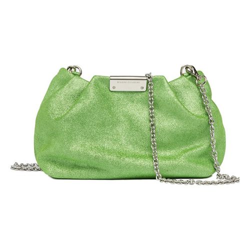 Borsa a tracolla Pochette Perla glitterata verde effetto arricciato - Gianni chiarini - Modalova