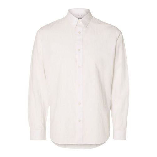 Camicia a maniche lunghe 16078867 SLIM LINEN-WHITE - Selected - Modalova