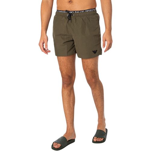 Costume / Bermuda da spiaggia Pantaloncini Da Bagno A Doppia Cintura - Emporio armani - Modalova