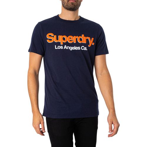 T-shirt T-shirt classica lavata con logo Core - Superdry - Modalova