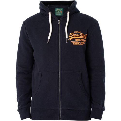 Felpa Felpa con cappuccio e zip con logo neon vintage - Superdry - Modalova