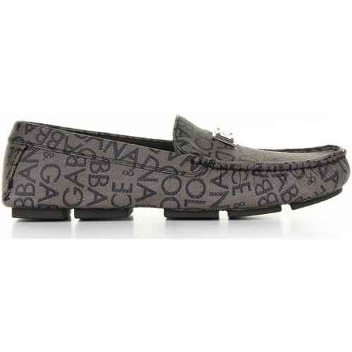 Scarpe Mocassino Driver in pelle con logo all over - D&g - Modalova