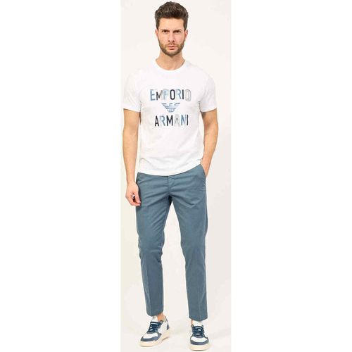 T-shirt & Polo T-shirt uomo girocollo con stampa logo - Emporio armani - Modalova