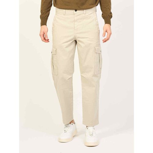 Pantaloni Pantaloni cargo in cotone elasticizzato con toppa logo - Boss - Modalova