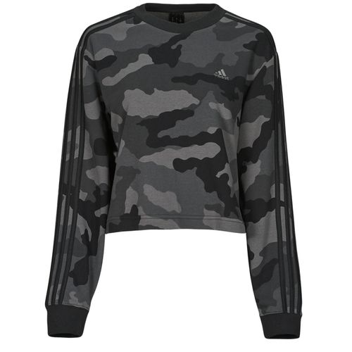 Felpa Essentials 3-Stripes Camo-Print Cropped Sweatshirt - Adidas - Modalova