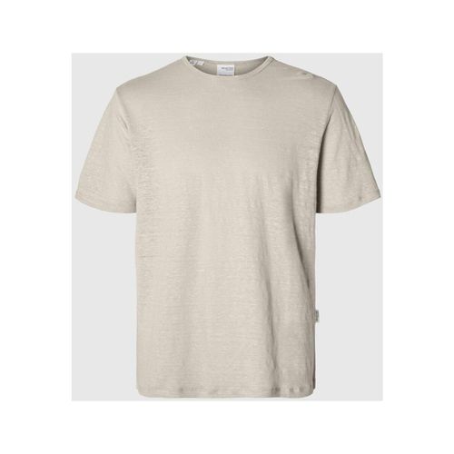 T-shirt & Polo 16089504 BETH LINEN SS-OATMEL - Selected - Modalova