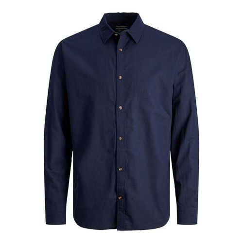 Camicia a maniche lunghe 12248384 SUMMER LINEN-NAVY BLAZER - Jack & jones - Modalova