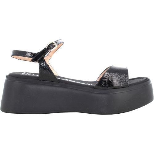 Sandali donna sandali con zeppa A-3701 LACK NERO - Wonders - Modalova