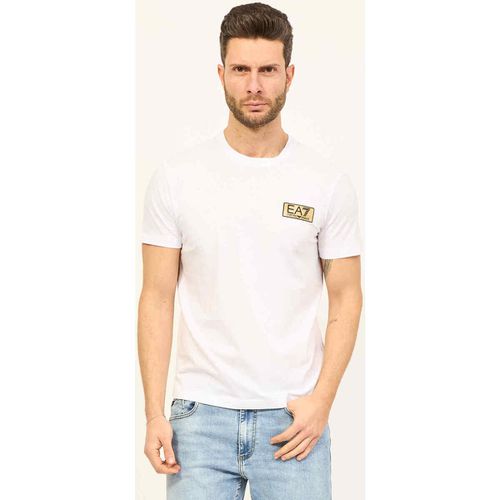 T-shirt & Polo T-shirt girocollo in cotone con logo - Emporio Armani EA7 - Modalova